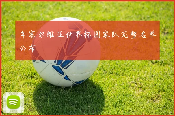 年塞尔维亚世界杯国家队完整名单公布
